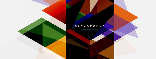 Mosaic triangles geometric background. Techno or business concept, pattern for wallpaper, banner, background, landing page