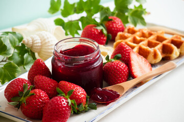 ストロベリー&ワッフル