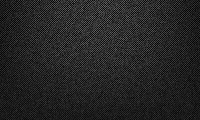 Black jeans denim texture background, vector apparel of sturdy cotton pattern. Closeup of twill fabric or black cotton jeans textile with denim canvas material, gray worn jeans pattern