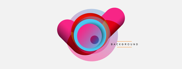 Creative geometric wallpaper. Minimal abstract background. Circles composition vector illustration for wallpaper banner background or landing page