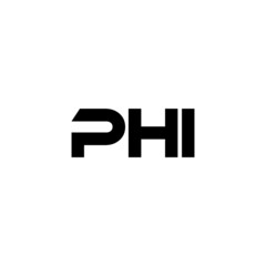 PHI letter logo design with white background in illustrator, vector logo modern alphabet font overlap style. calligraphy designs for logo, Poster, Invitation, etc.	
