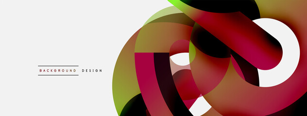 Obraz premium Round shapes circles and other geometric forms. Vector illustration for wallpaper banner background card or landing page