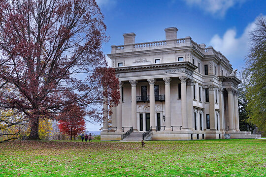 United States National Park Service's Historic Vanderbilt Mansion, In A Scenic Park Overlooking The Hudson River Valley