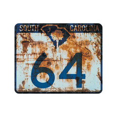 South Carolina State US Highway Route 64 Road Sign, retro style