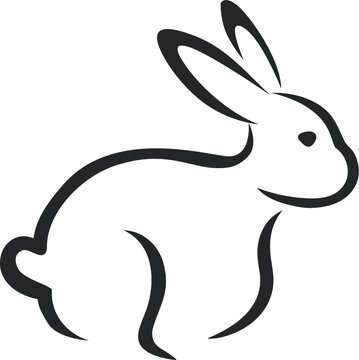 Rabbit Line Abstract Icon
