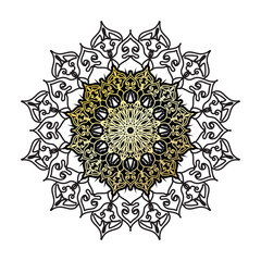 Vector round abstract circle. Luxury Mandala style