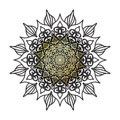 Vector round abstract circle. Luxury Mandala style