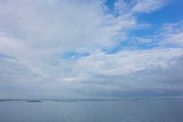 Many oyster farm on the sea