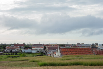 Fototapeta na wymiar Sunny landscape of the Penghu Island