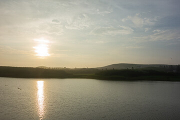 Sunset beautiful landscape at Penghu island