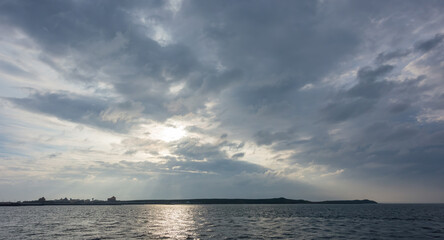 Sunset beautiful landscape at Penghu island