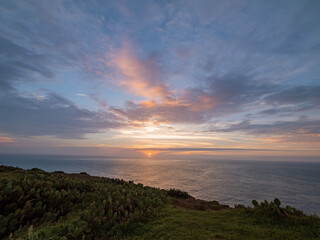 Sunset beautiful landscape at Penghu island