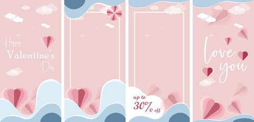 social media story vector design happy valentine's day use for all social media
