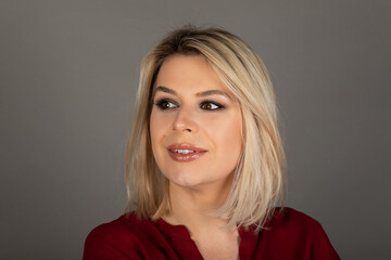 Attractive woman studio portrait