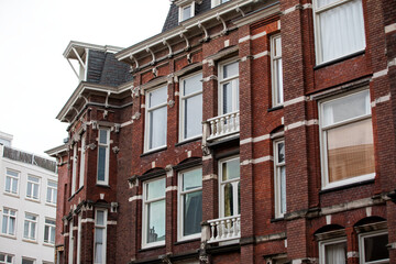 Fototapeta na wymiar Old houses of Amsterdam