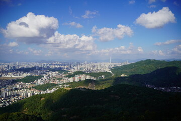 Obraz premium 관악산, Gwanak mountain, Seoul, Republic of Korea