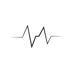 Hearbeat Pulse Icon Vector Illustration Logo Template