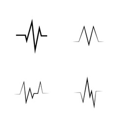 Hearbeat Pulse Icon Vector Illustration Logo Template