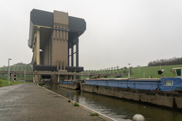 Obraz premium The boat lift of Strépy-Thieu