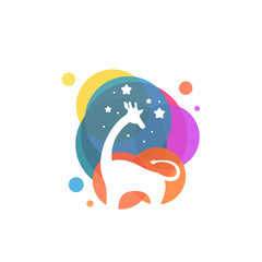 Giraffe logo vector, giraffe logo designs template, design concept, logo, logotype element for template