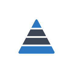 Fototapeta premium Pyramid chart icon vector graphic