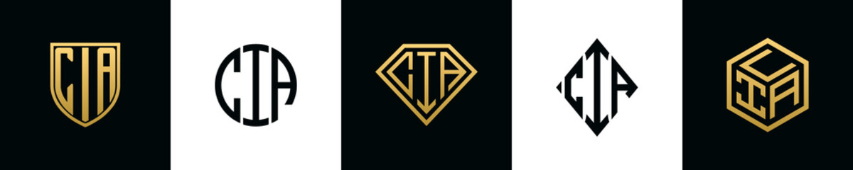 Fototapeta Initial letters CIA logo designs Bundle obraz