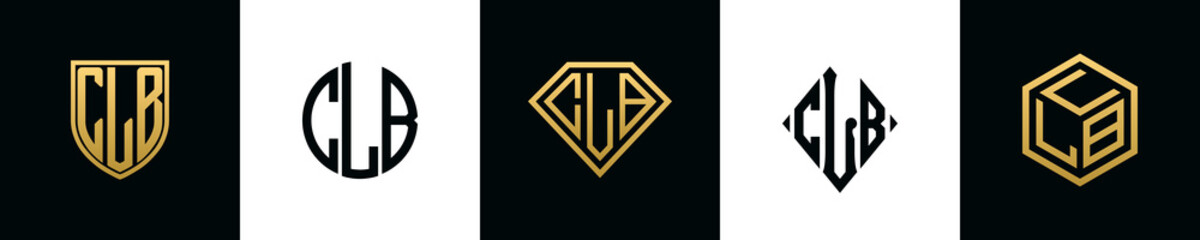 Initial letters CLB logo designs Bundle