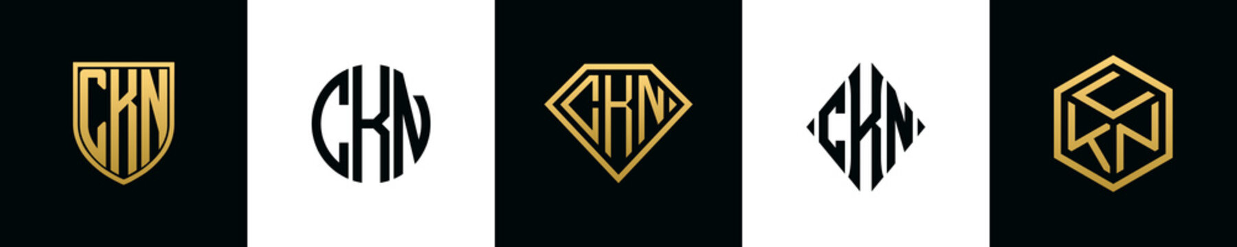 Initial letters CKN logo designs Bundle