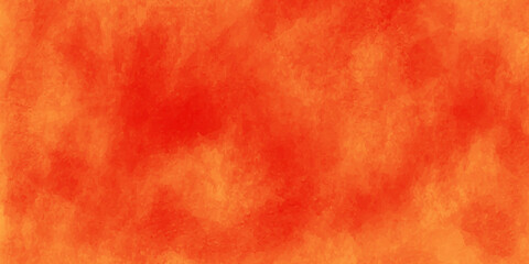 Red orange and yellow background with watercolor stains and blotches and grunge texture vector design. Beautiful old red brown orange rust plaster wallpaper background texture.