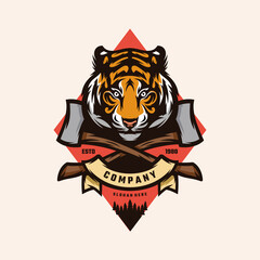 Illustration vector graphic of Tiger, good for logo design