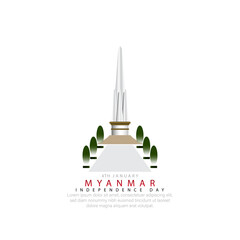 Fototapeta premium Myanmar Independence Day. Vector Illustration. January 4th