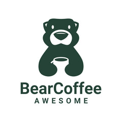 Illustration vector graphic of Bear Coffee, good for logo design