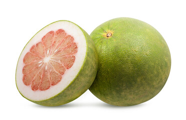 Pomelo or Pummelo fruit isolated on white background
