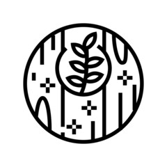 ecology clean wooden floor line icon vector. ecology clean wooden floor sign. isolated contour symbol black illustration