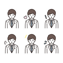 薬剤師 医師 男性 表情セット