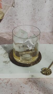 White Russian Cocktail with Frangelico Liqueur