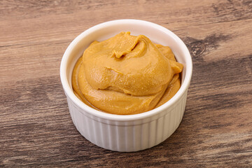 Peanut butter in the bowl
