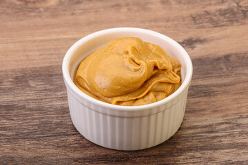 Peanut butter in the bowl