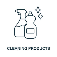 Cleaning Products icon. Line element from cleaning collection. Linear Cleaning Products icon sign for web design, infographics and more.