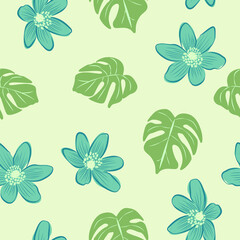 Blossom floral seamless pattern. Abstract vector texture. Good for prints, fabric, design.