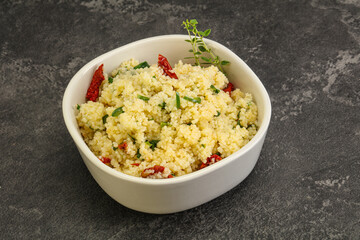 Vegetarian uisine - couscous with vegetables