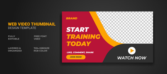 Youtube thumbnail and web banner template
