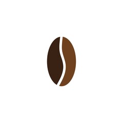 coffee bean icon vector illustration template