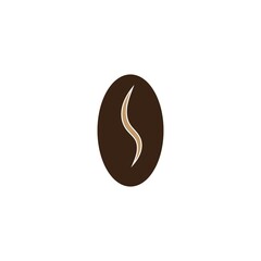 coffee bean icon vector illustration template