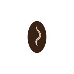 coffee bean icon vector illustration template
