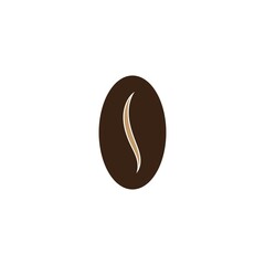 coffee bean icon vector illustration template