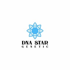 Fototapeta premium DNA Star Genetic Logo Design