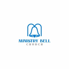 M Ministry Bell Church Logo Design