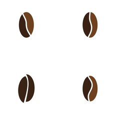 coffee bean icon vector illustration template