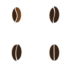 coffee bean icon vector illustration template